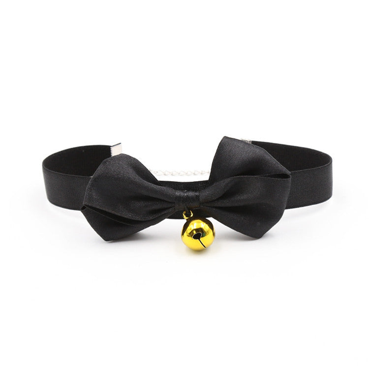 Sexy Satin Pussycat Collar with Bow and Bell