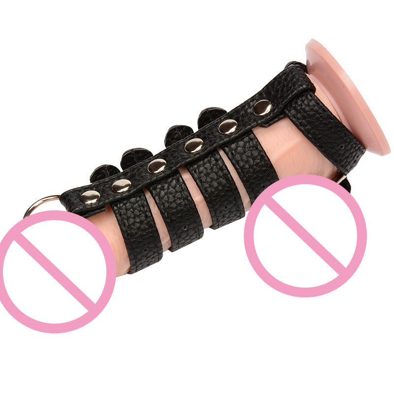 Leather Multi Belt Chastity Cage