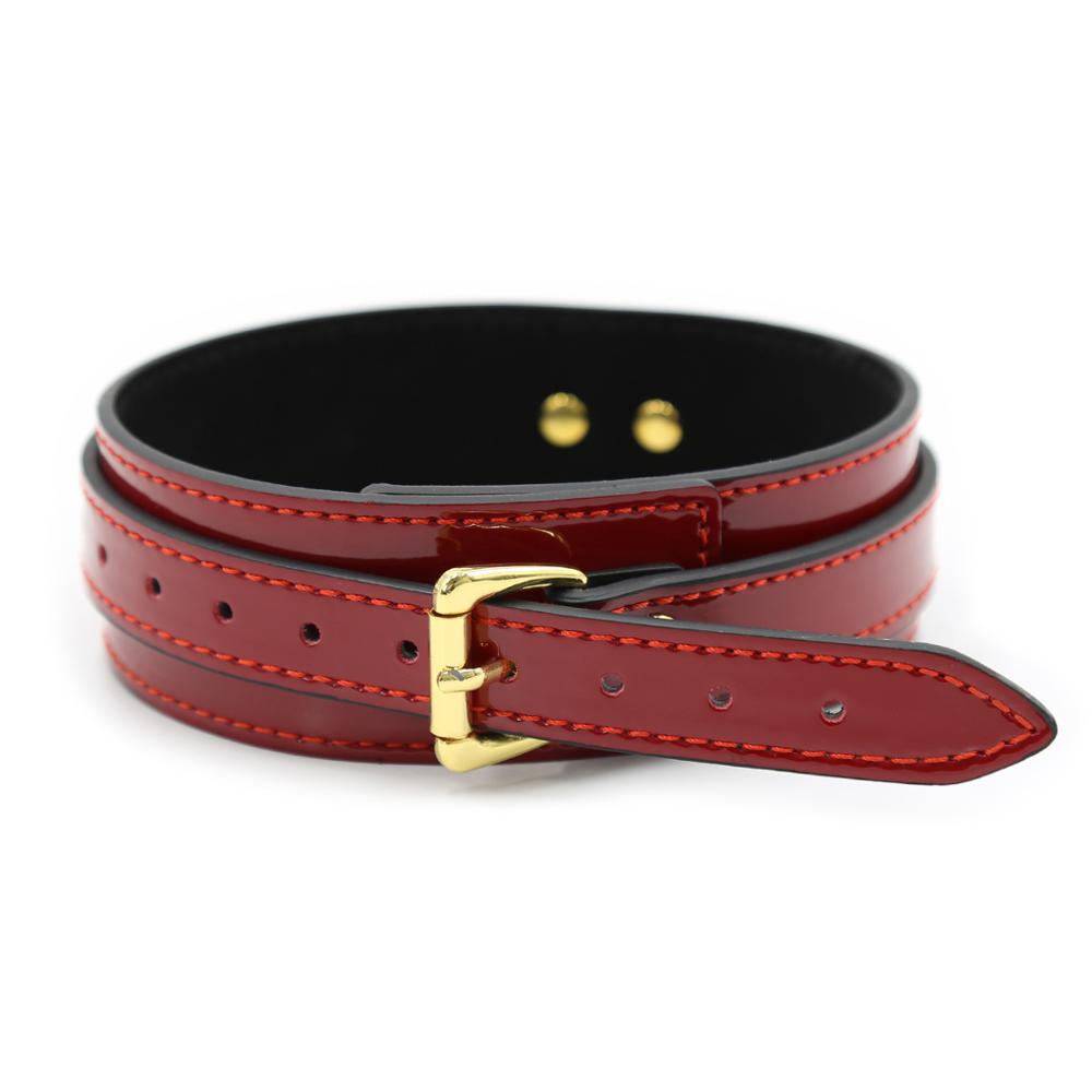 Red Patent Collar