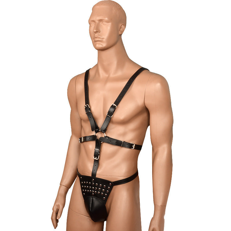 Male Power Jouster Pouch Body Harness - Sexy Bee UK