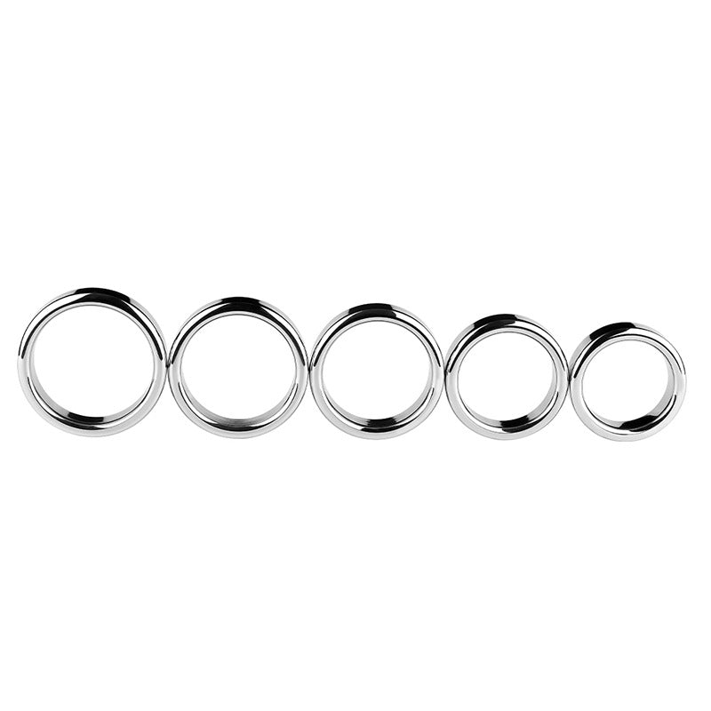 Thick Metal Cock Rings Set (5 Pack)