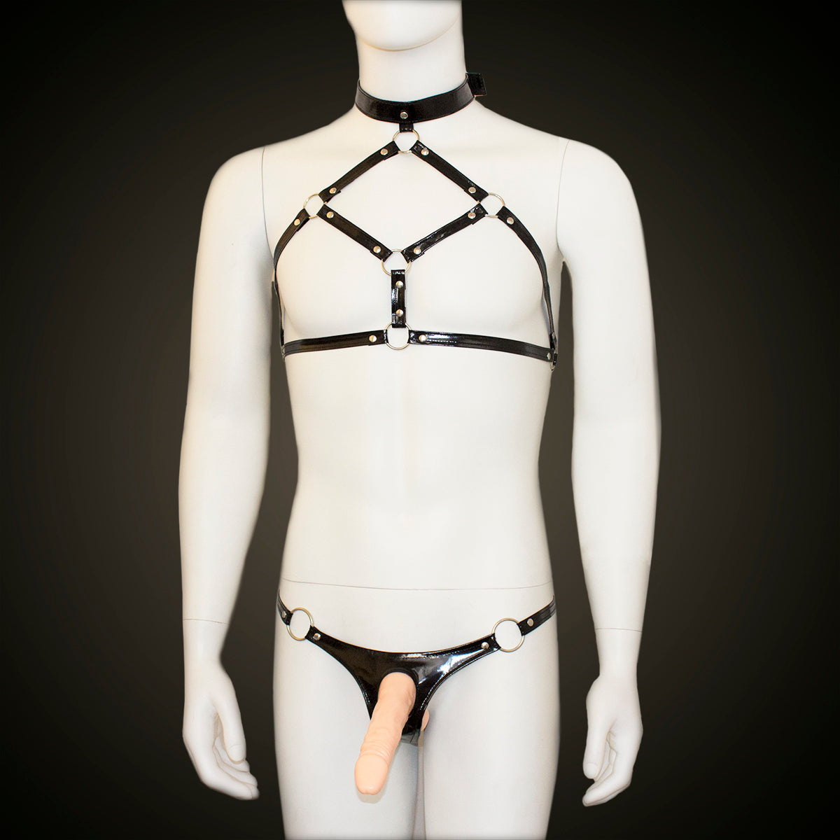 Faux Leather Male Lingerie - Sexy Bee UK