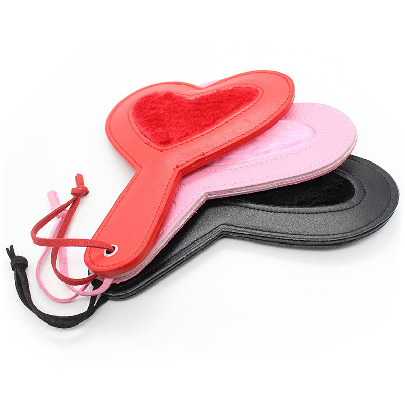 Heart Shaped Leather Paddle - Sexy Bee UK