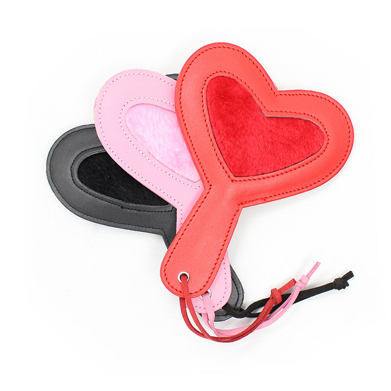 Heart Shaped Leather Paddle - Sexy Bee UK