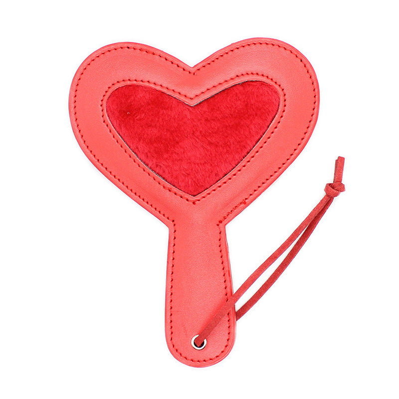 Heart Shaped Leather Paddle - Sexy Bee UK