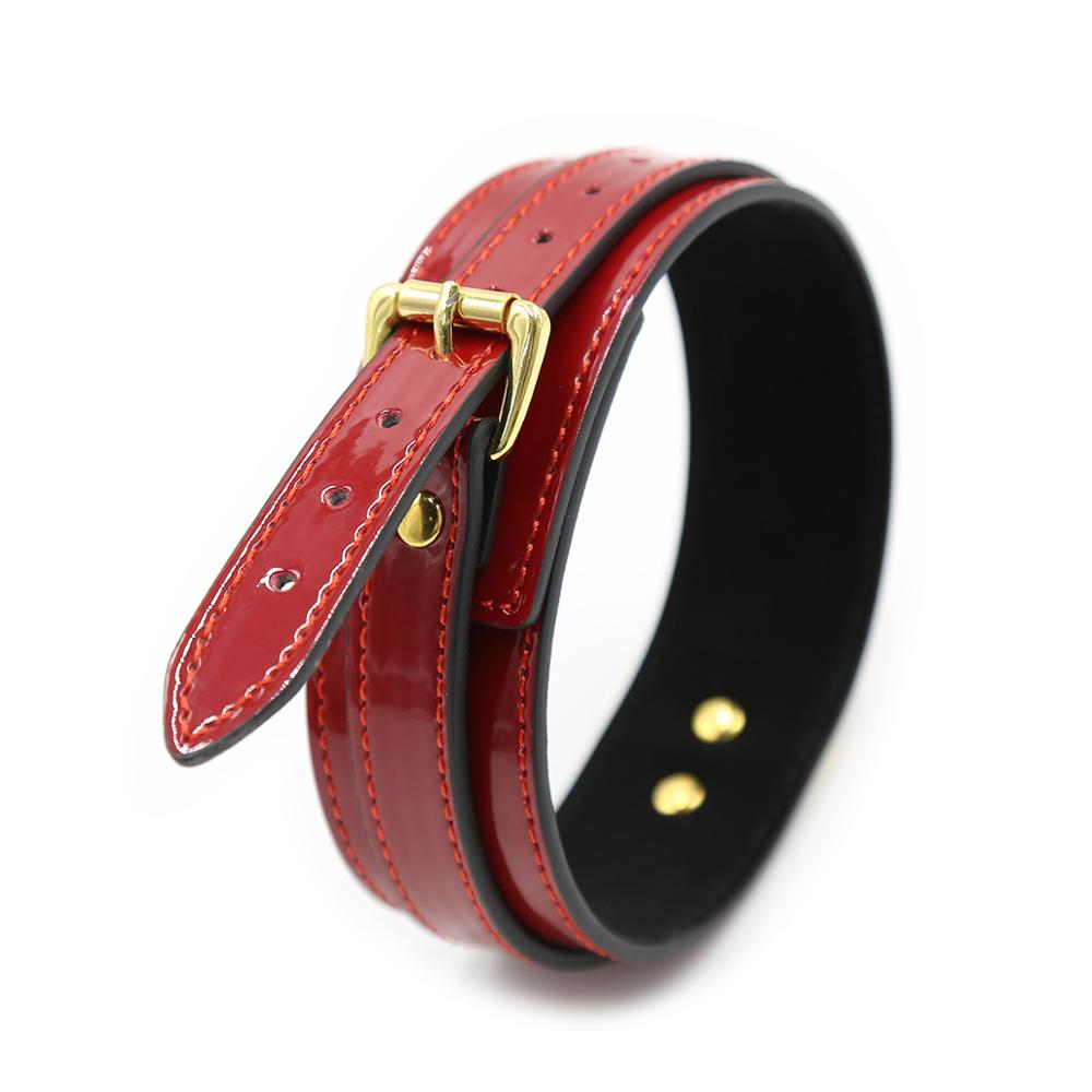 Red Patent Collar - Sexy Bee UK