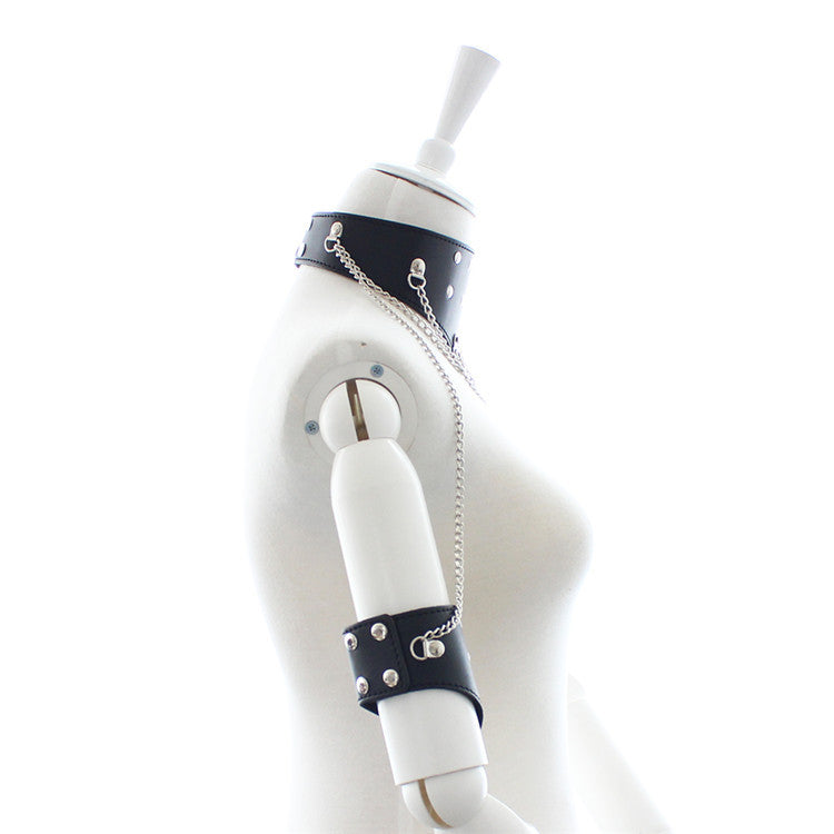 Studded Collar and Arm Restraint Set