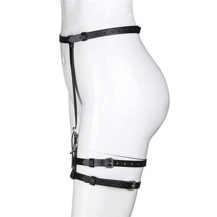 Faux Leather Leg Harness - Sexy Bee UK