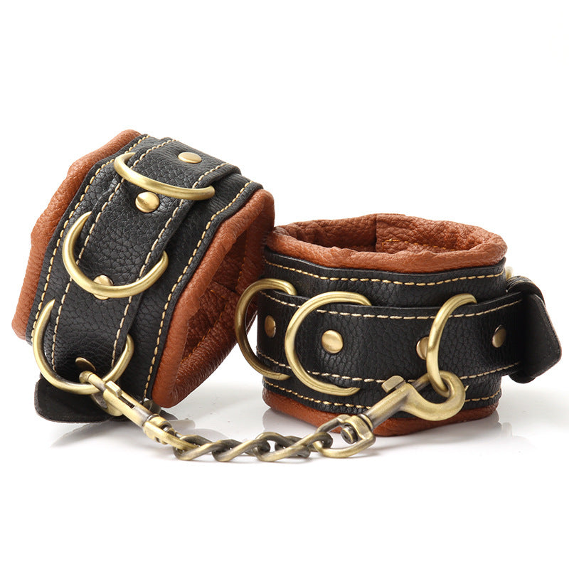 Black and Tan Collar and Cuff Set - Sexy Bee UK