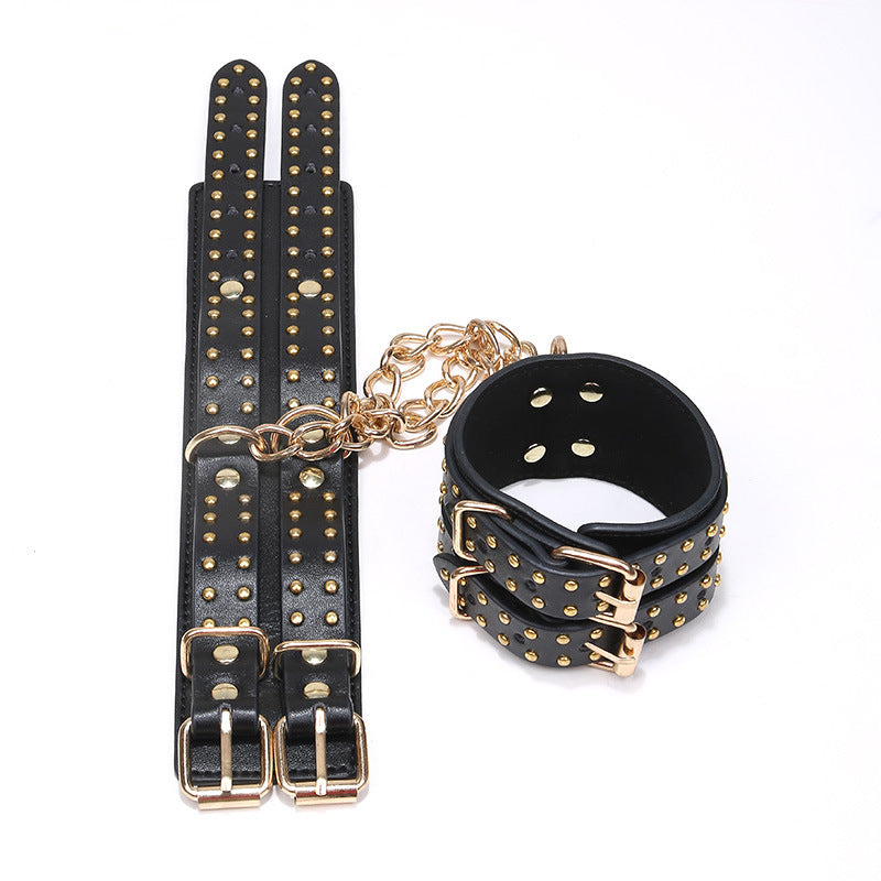 Gold Stud Chained Handcuffs