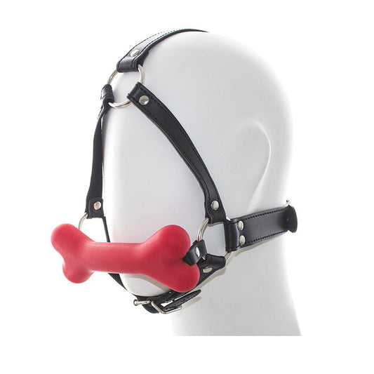 Silicone Dog Bone Head Harness Gag - Sexy Bee UK