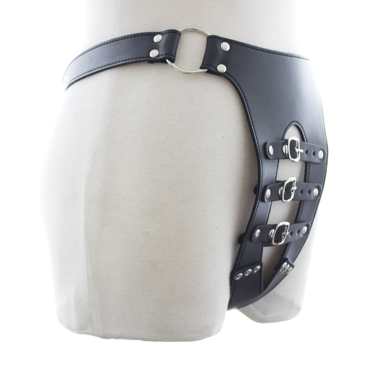 Male Chastity Belt with Buckle Detail