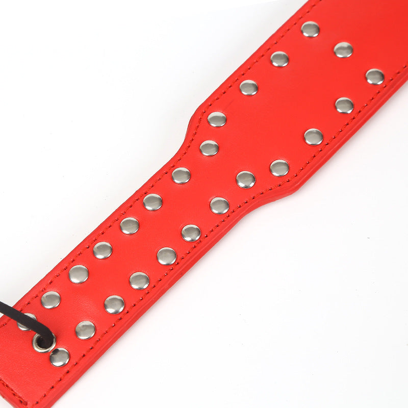 Faux Leather Studded Paddle - Sexy Bee UK