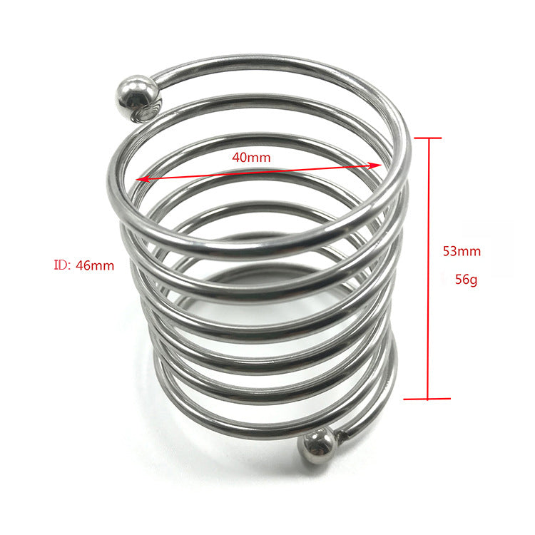 Spiral Stainless Steel Cock Ring - Sexy Bee UK
