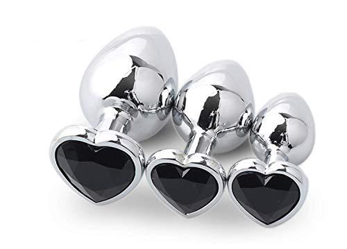 Heart Shaped Jewelled Butt Plugs (3 Piece)