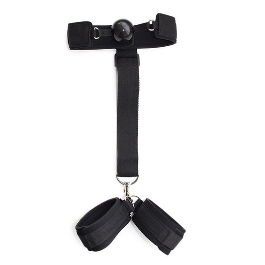 Ball Gag and Wrist Cuff Restraint System - Sexy Bee UK