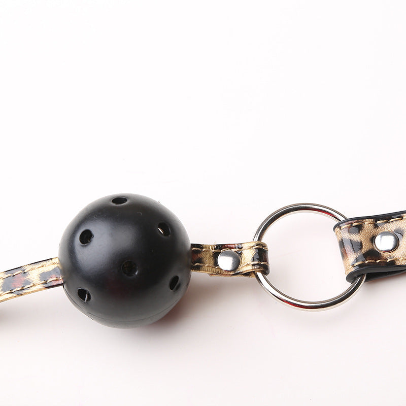 Gold Animal Print Ball Gag - Sexy Bee UK