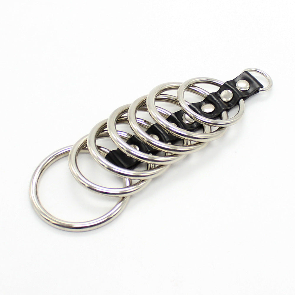7 Stainless Steel Ringed Cock Cage
