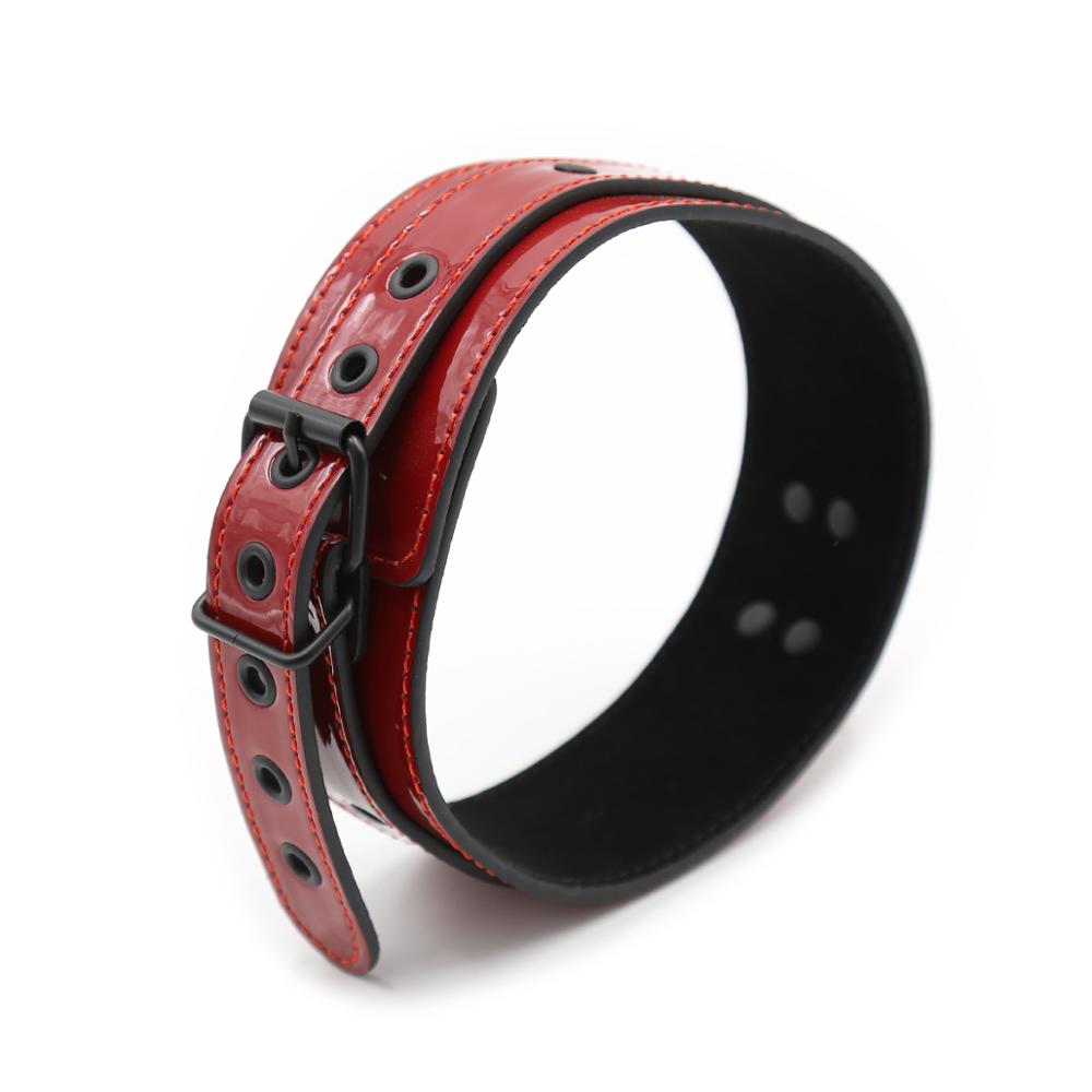 Red Patent Collar - Sexy Bee UK