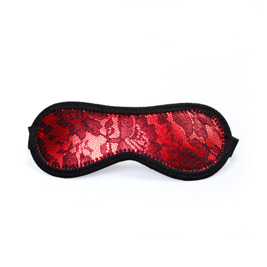 Seductive Black and Red Lace Eye Mask