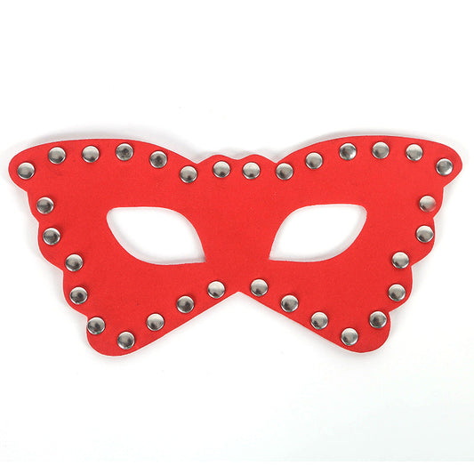 Butterfly Faux Leather Studded Eye Mask
