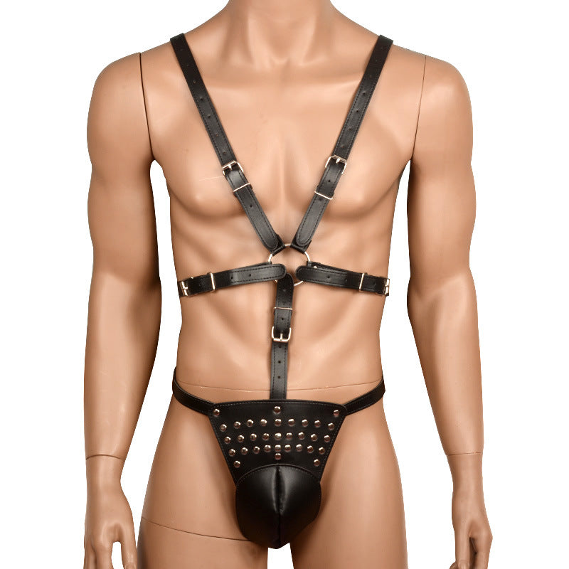 Male Power Jouster Pouch Body Harness - Sexy Bee UK