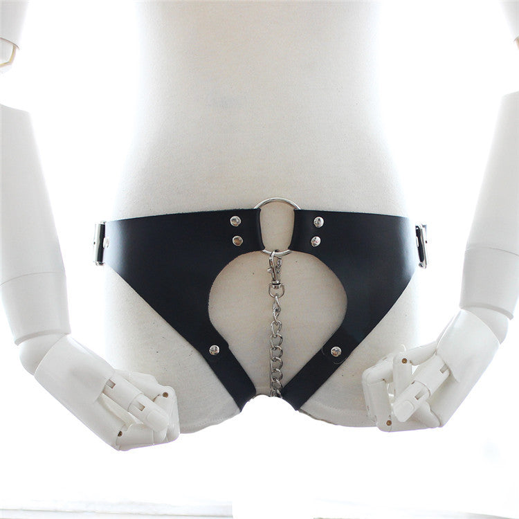 Crotchless Leather Panties - Sexy Bee UK