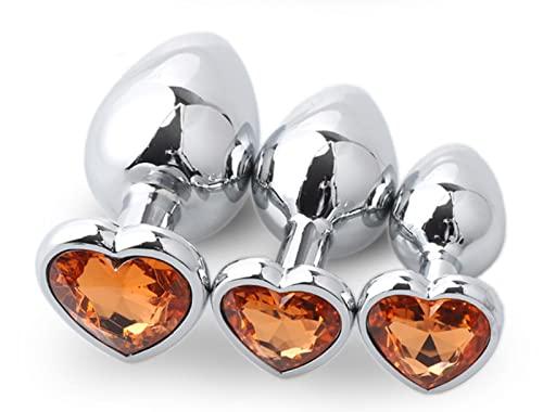 Heart Shaped Jewelled Butt Plugs (3 Piece) - Sexy Bee UK