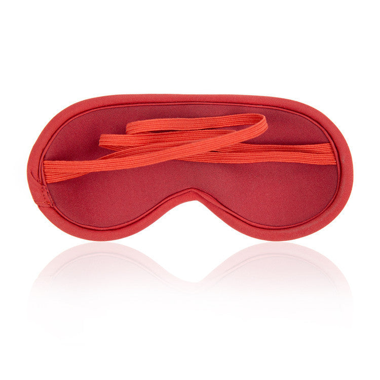 Red Faux Leather Diamante Eye Mask - Sexy Bee UK