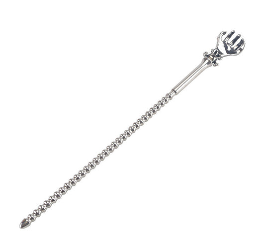 Stainless Steel Sculls Hand Ribbed Urethral Sound - Sexy Bee UK