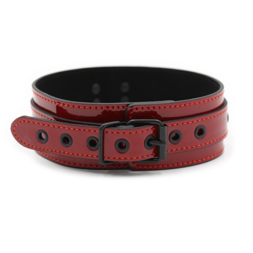 Red Patent Collar - Sexy Bee UK