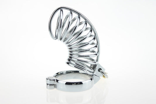 Stainless Steel Spiral Chastity Cage - Sexy Bee UK