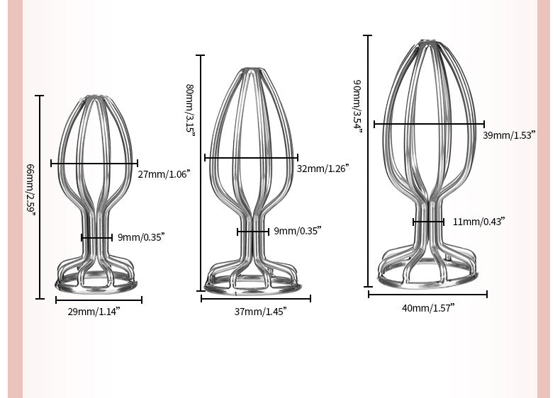 Hollow Steel Butt Plug Set - Sexy Bee UK