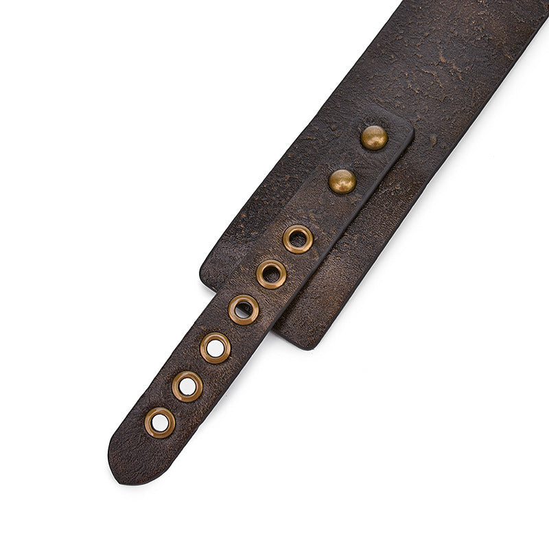 Brown Leather Collar with a Loop Handled Leash - Sexy Bee UK