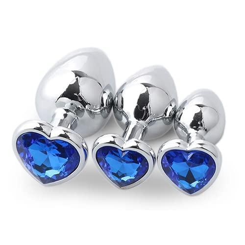 Heart Shaped Jewelled Butt Plugs (3 Piece) - Sexy Bee UK