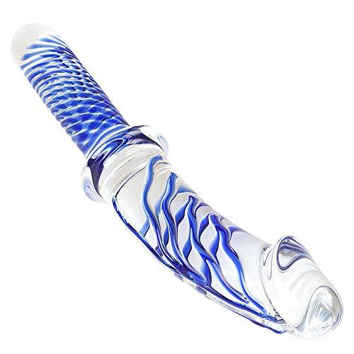 The Blue-Rod Realistic Glass Crystal Dildo