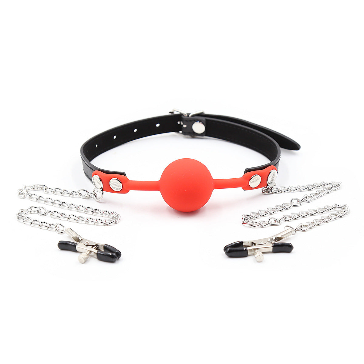 Fetish Ball Gag and Nipple Clamps - Sexy Bee UK