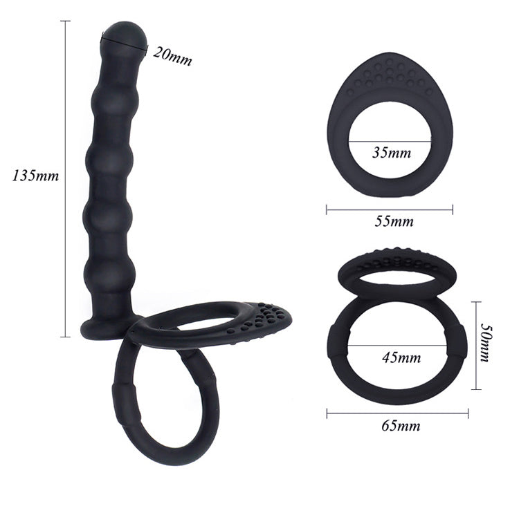 Double Dip Anal Penetration Cock Ring - Sexy Bee UK