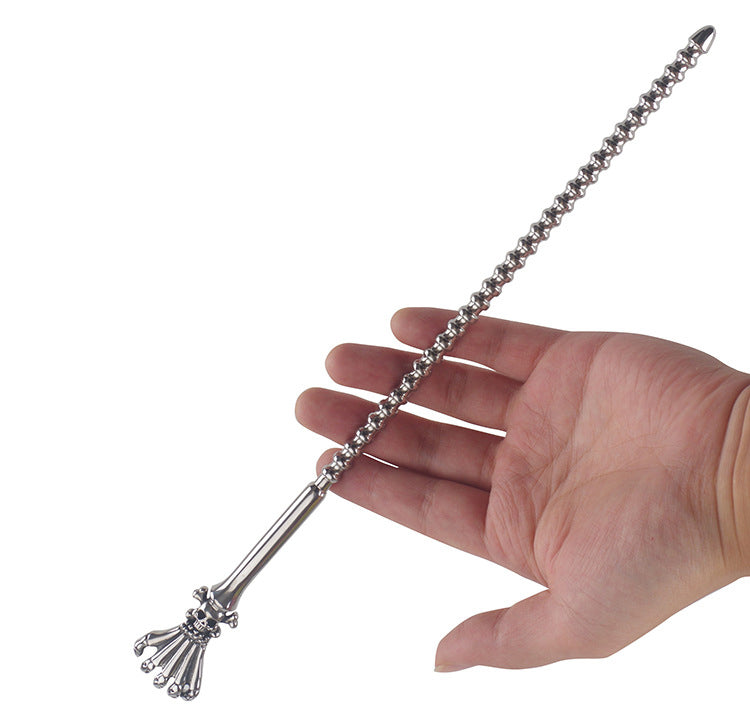 Stainless Steel Sculls Hand Ribbed Urethral Sound - Sexy Bee UK