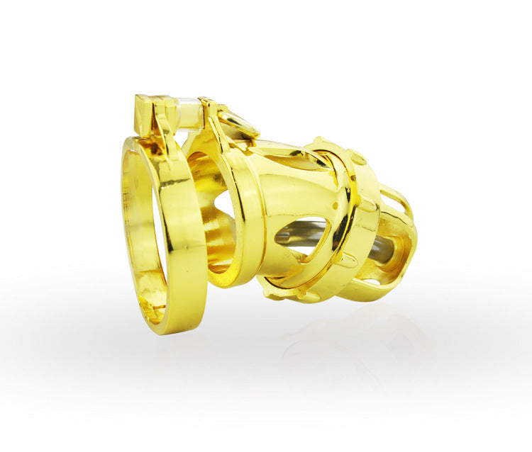 Gold Locking Chastity Cage - Sexy Bee UK