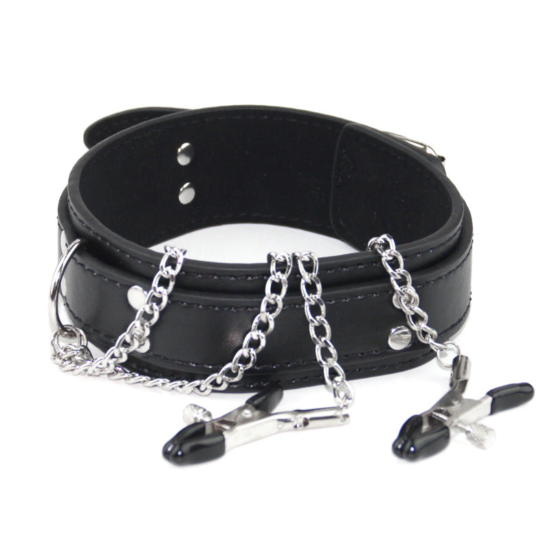 Collar Restraint with Nipple Clips