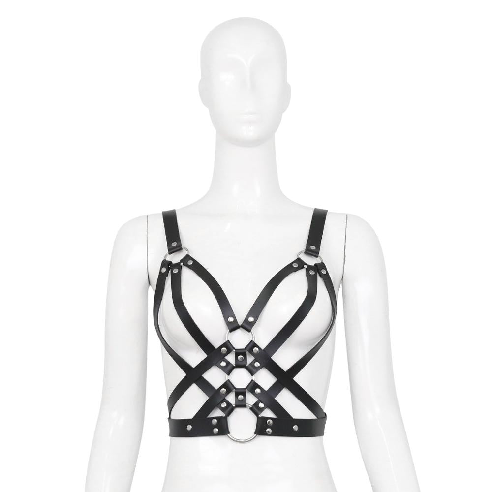 Leather Wrap Around Bralette - Sexy Bee UK