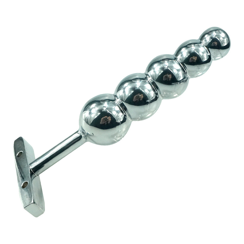 Beaded Anal Plug with T-Bar