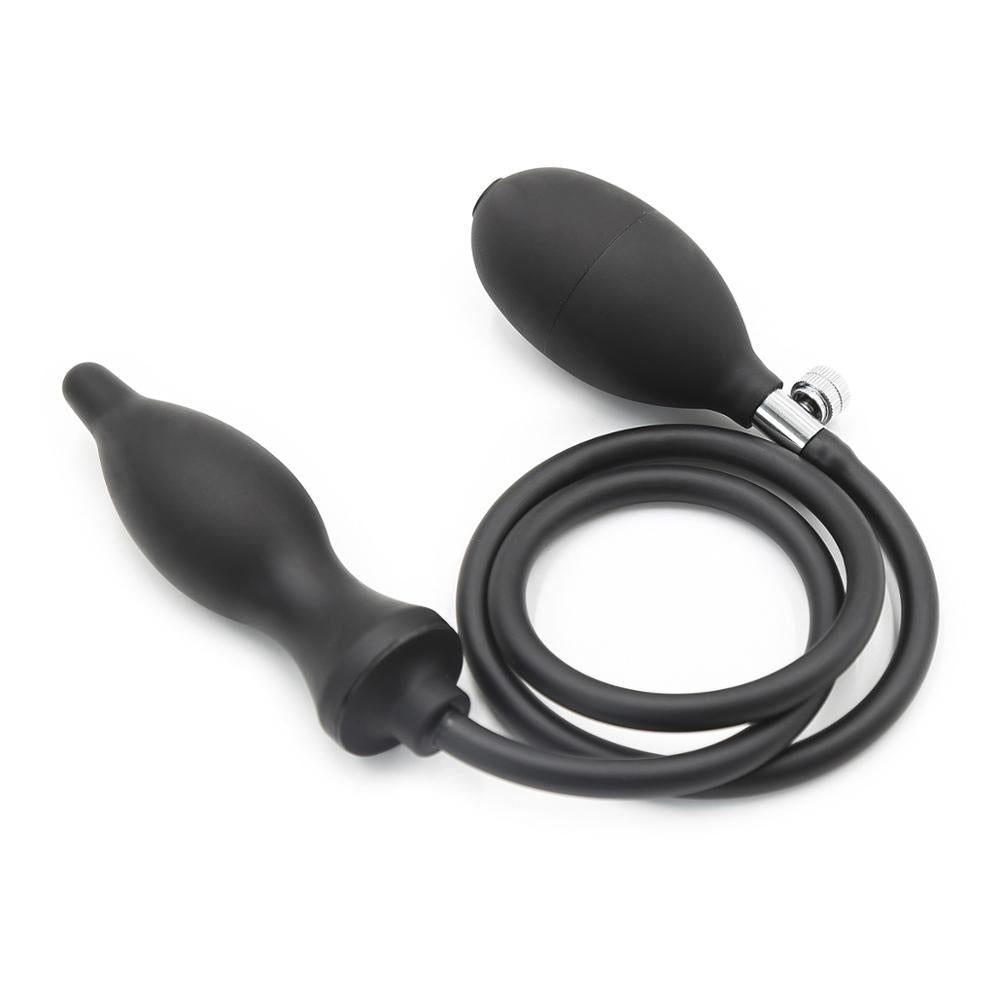 Inflatable Butt plug Black BDSM Bondage Kit 