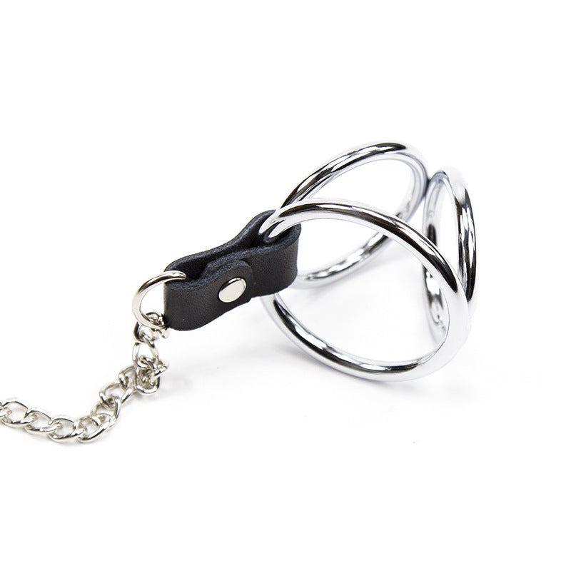 Adjustable Nipple Clamps with a Chained Cock Ring