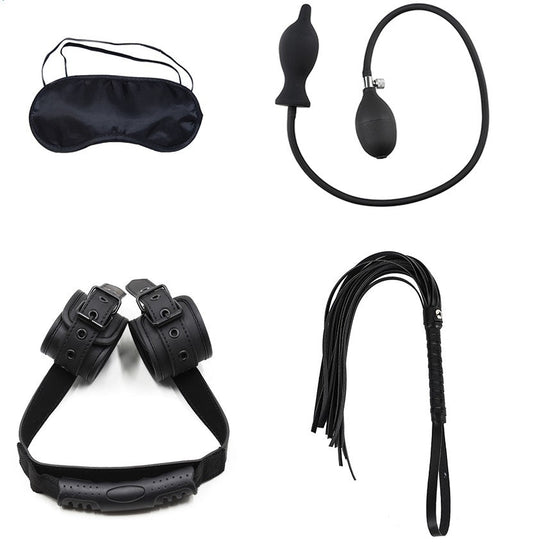 'Black Knight' Anal Bondage Kit with Handcuffs