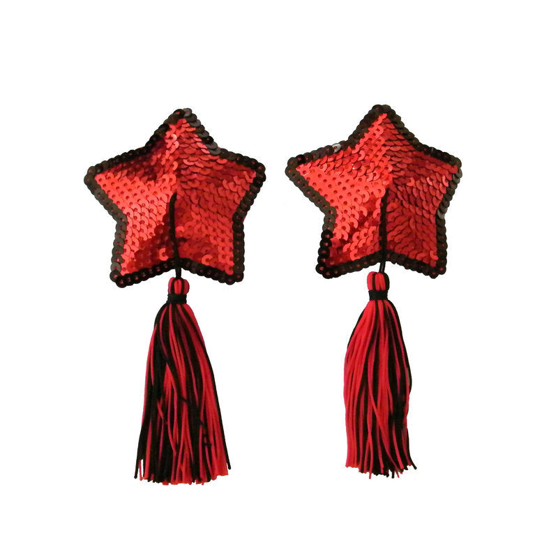 Starred Eyed Sequin Nipple Tassels - Sexy Bee UK