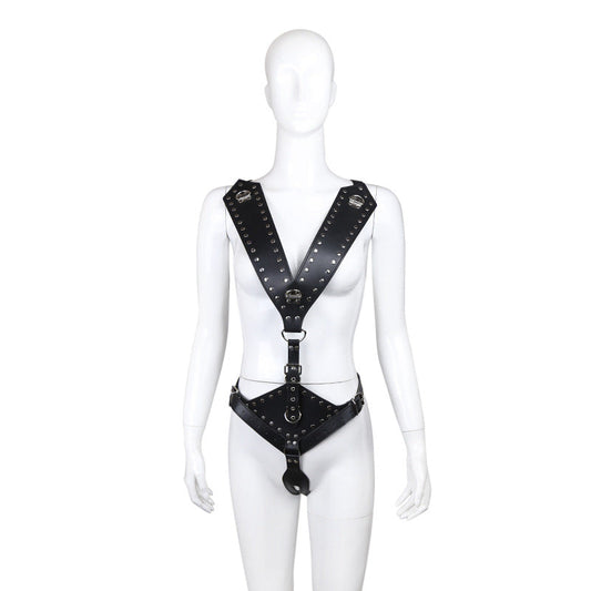 Minx Body Harness with Chastity Panties - Sexy Bee UK