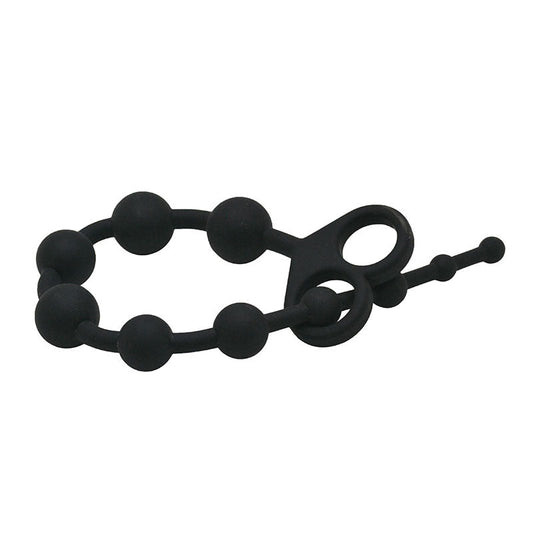 The Silicone Anal Beads with Two Hole Pull Ring