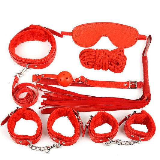 7 Piece Red Bondage Kit